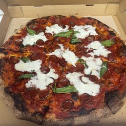 Pepperoni Burrata Honey Pizza Pepperoni Burrata Honey Pizza