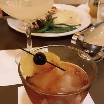 John Sparr Tavern - The Sparr Cocktail (in the back - Hemingway Daquiri & the peppercorn New York Steak ) - American Near Me - Glendale, California John Sparr Tavern - The Sparr Cocktail (in the back - Hemingway Daquiri & the peppercorn New York Steak ) - American Near Me - Glendale, California