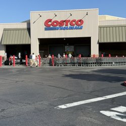 People line up before opening