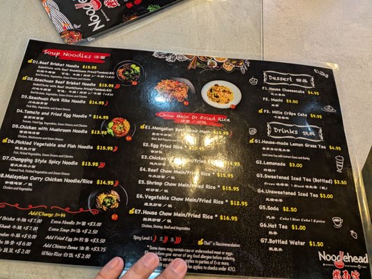 Menu photo 1 Noodlehead Las Vegas, NV