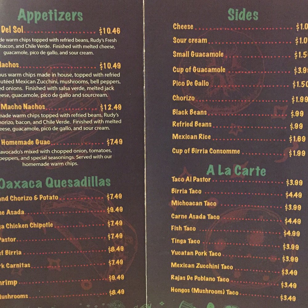 Del Barrio Cafe - Menu - Mexican Near Me - Midvale, Utah