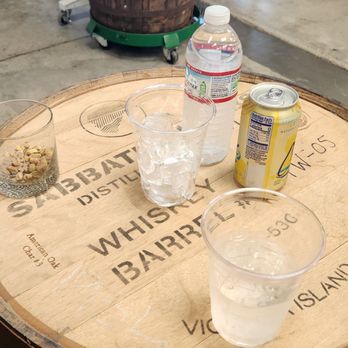 Sabbatical - My non-alcoholic options. Water + La Croix. 'Distillery Tour + Guided Tasting' - Distilleries Near Me - Holt, California Sabbatical - My non-alcoholic options. Water + La Croix. 'Distillery Tour + Guided Tasting' - Distilleries Near Me - Holt, California