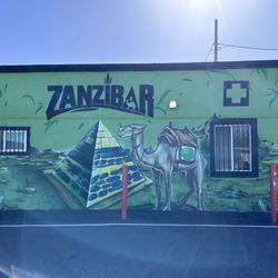 Zanzibar Dispensary - Cool artwork on the side of the business.