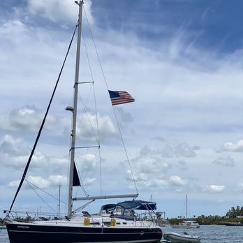 Seaside Sailing - Express Mail at anchor. Marine Stadium, key Biscayne Florida-2020 - Boat Charters Near Me - Island Heights, New Jersey Seaside Sailing - Express Mail at anchor. Marine Stadium, key Biscayne Florida-2020 - Boat Charters Near Me - Island Heights, New Jersey