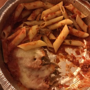 Bella Villa Pizza & Restaurant - Left over eggplant parmigiana and ziti - Chicken Wings Near Me - Mt Pocono, Pennsylvania