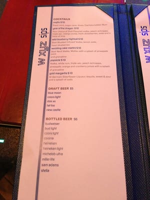 Menu photo 6 W XYZ Bar Rancho Cucamonga, CA