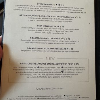 Perry's Steakhouse & Grille - Oak Brook - Features Menu - Steakhouses Near Me - Oak Brook, Illinois Perry's Steakhouse & Grille - Oak Brook - Features Menu - Steakhouses Near Me - Oak Brook, Illinois