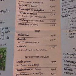 Gaststätte Zur Eiche - Speisekarte - Kleine Gerichte