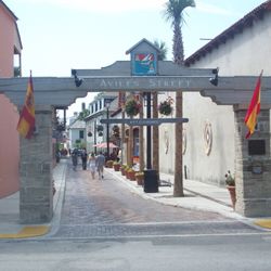 A Cab - Cobblestone streets full of historic sites, homes, eatery's and souvenir shops.