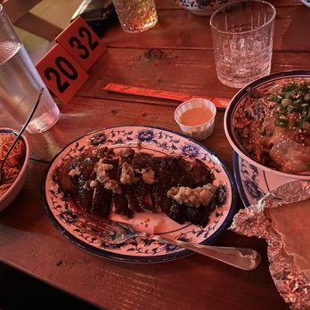 King BBQ - Dan Dan Noodles, 5 Spice Rotisserie Duck Breast, and Moo Shu Chopped Smoked Pork. - Barbeque Near Me - North Charleston, South Carolina King BBQ - Dan Dan Noodles, 5 Spice Rotisserie Duck Breast, and Moo Shu Chopped Smoked Pork. - Barbeque Near Me - North Charleston, South Carolina
