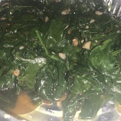 Ohh ok whose genius idea was this. Will u marry me lol? Nah but yumm Spinach & garlic sorry