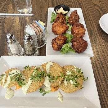 Taste of Smithfield - Fried green tomatoes and their version of hush puppies - Southern Near Me - Smithfield, Virginia Taste of Smithfield - Fried green tomatoes and their version of hush puppies - Southern Near Me - Smithfield, Virginia