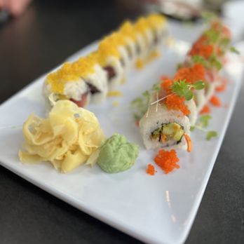 Dave's Sushi - a long plate of sushi - Sushi Bars Near Me - Bozeman, Montana