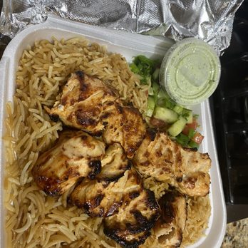 Khyber Halal - Chicken kebab with rice. - Afghan Near Me - Phoenix, Arizona