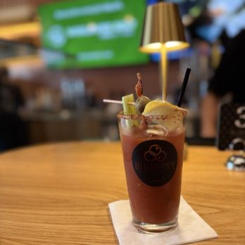 Bluberry Social - Bloody Bacon Mary at the bar area - Breakfast & Brunch Near Me - Irvine, California