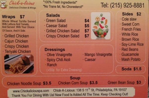 Menu photo 7 Chix & Wings Philadelphia, PA Menu photo 7 Chix & Wings Philadelphia, PA