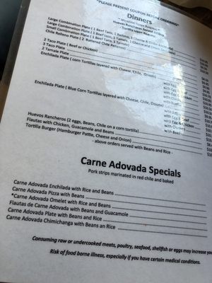 Menu photo 7 Mary & Tito's Albuquerque, NM