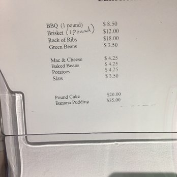 Brannan Schlitz BBQ - Bulk items menu - Barbeque Near Me - Sanford, North Carolina