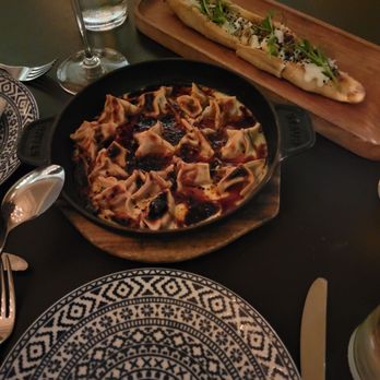 Byblos Miami - Turkish manti dumplings and creamed spinach pide - Mediterranean Near Me - Miami Beach, Florida