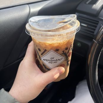 The Merchant - Iced vanilla oat latte - Coffee & Tea Near Me - Long Beach, California