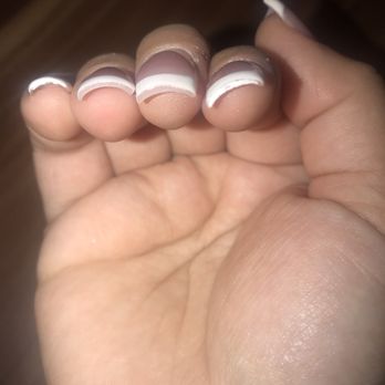 Le's O Nails - The ends and underneath are sloppy. White and some. - Nail Salons Near Me - Oxnard, California Le's O Nails - The ends and underneath are sloppy. White and some. - Nail Salons Near Me - Oxnard, California