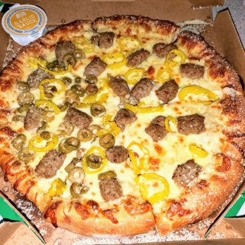 Marco's Pizza - Medium white pizza w/ banana peppers & Italian sausage - Pizza Near Me - Girard, Ohio Marco's Pizza - Medium white pizza w/ banana peppers & Italian sausage - Pizza Near Me - Girard, Ohio