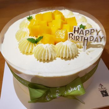 E's Cake Shop - Mango cake with mango cream frosting. - Custom Cakes Near Me - Brooklyn, New York