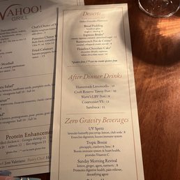 Dessert Menu Dessert Menu