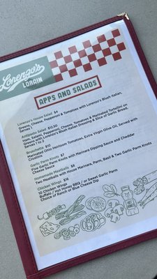 Menu photo 2 Lorenzos Pizzaria Lorain, OH