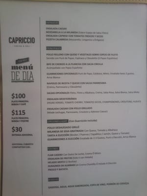 Menu photo 2 Capriccio Buenos Aires, C