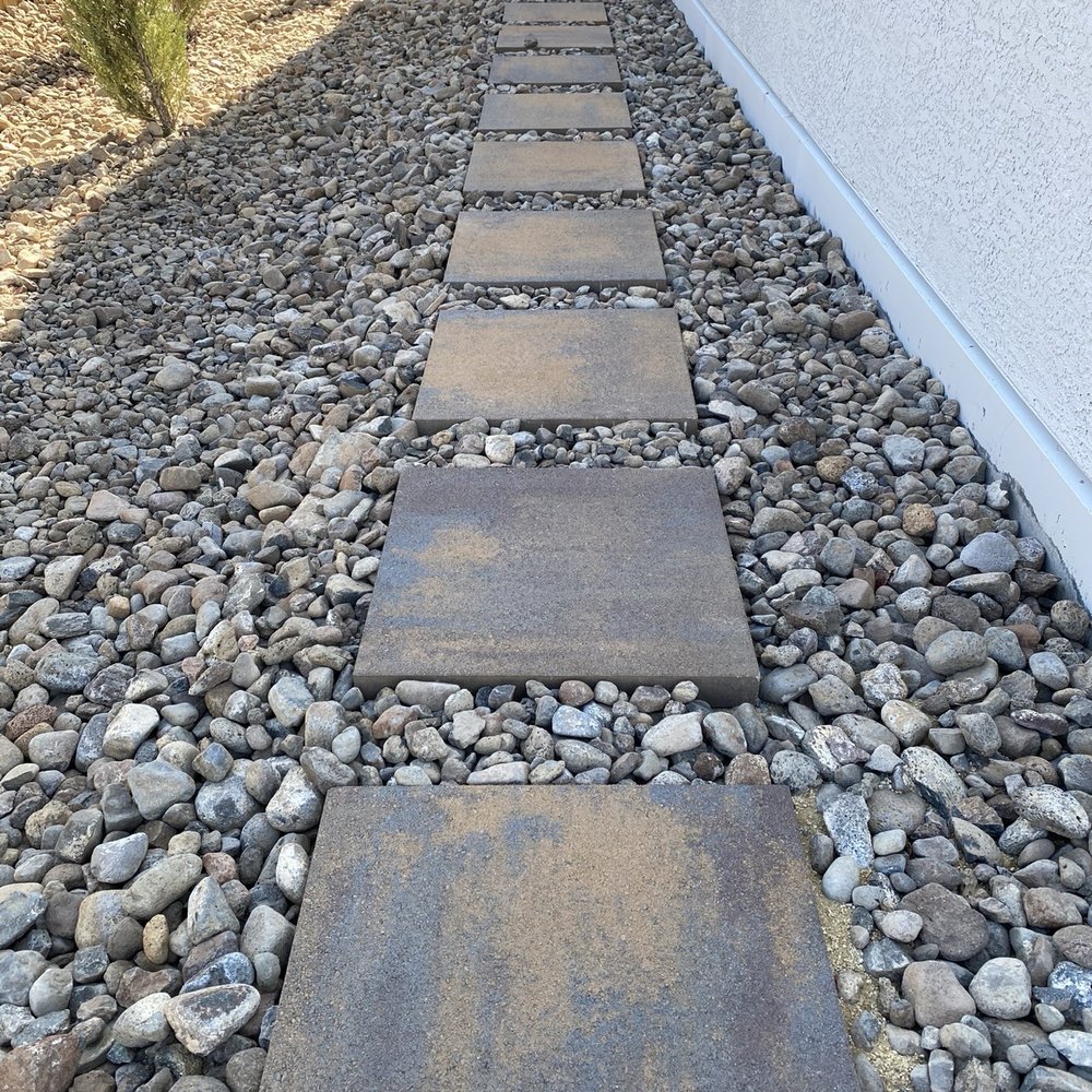 New 24x24 stepping stones and new pavers. New 24x24 stepping stones and new pavers.