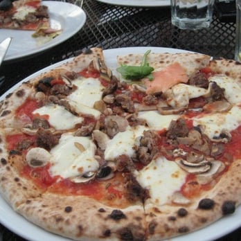 Cibo - Funghi pizza, added sausage. Friend got Salmone pizza and gave me a slice, so that's in the top middle - Pizza Near Me - Phoenix, Arizona