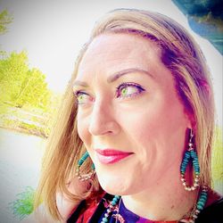 Goodenow Designs - Turquoise drop earrings with small shiny Navajo silver beads and clasp hooks.