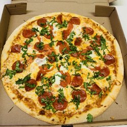 Capri Pizza-Pasta & Kabobs - Thin Crust Large 14' Margherita Pizza with Pepperoni