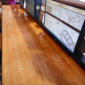 Panera Bread - Very cool!  Computer workstations where the keyboard and mouse are built into the table.  And a wireless charger for phones. (non-Apple) - Sandwiches Near Me - Wheaton, Illinois