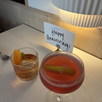Echelon Kitchen and Bar - Old Fashioned & Rose mocktail - Bars Near Me - Ann Arbor, Michigan