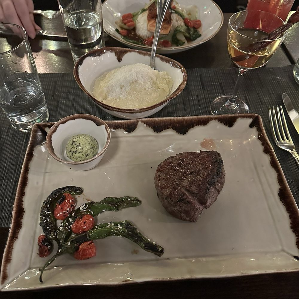 Baseball Cut Filet (8oz) $54 Garlic Whipped Yukon Mashed Potatoes $12 Baseball Cut Filet (8oz) $54 Garlic Whipped Yukon Mashed Potatoes $12