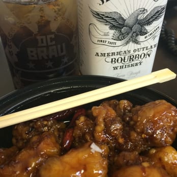 Dumplings & Beyond - General Tso' from D&B....I added a great drink - Chinese Near Me - Washington, DC, District of Columbia