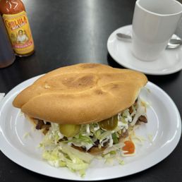 Tortas (al pastor) for breakfast Tortas (al pastor) for breakfast