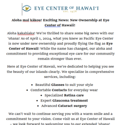 Eye Center of Hawaii - NEW OWNERSHIP