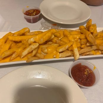 Paradise Pizza & Crazy Pancake - French Fries with Cheddar Cheese Sauce. Very good. - Pizza Near Me - New Britain, Connecticut