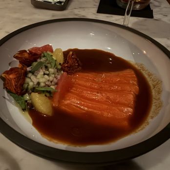 Arlo Grey by Kristen Kish - Rainbow Trout Crudo - New American Near Me - Austin, Texas Arlo Grey by Kristen Kish - Rainbow Trout Crudo - New American Near Me - Austin, Texas