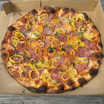 Lombardo’s Pizzeria - Soppresata and Banana Pepper Pie - Pizza Near Me - Portland, Oregon Lombardo’s Pizzeria - Soppresata and Banana Pepper Pie - Pizza Near Me - Portland, Oregon
