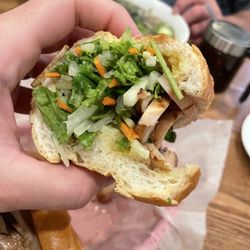 Chicken banh mi It was only couple pieces of chicken