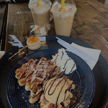 Orange Coffee Bar - Croffle and iced Dalgona Latte - Coffee & Tea Near Me - Duluth, Georgia