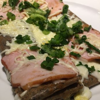 Crepe Montagne - Canadian bacon, egg and cheese crepe - Creperies Near Me - Whistler, British Columbia Crepe Montagne - Canadian bacon, egg and cheese crepe - Creperies Near Me - Whistler, British Columbia