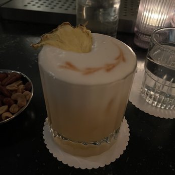 Artillery - Yellow Brick Road. Makers Mark, rosemary syrup, heirloom pineapple amaro, egg white, etc. - Cocktail Bars Near Me - Savannah, Georgia