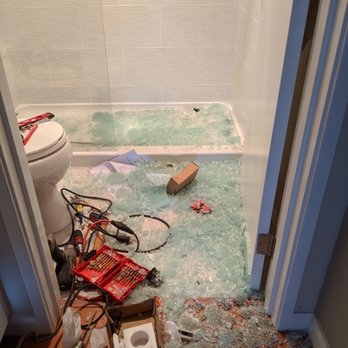 Man and a Van Handyman - Shattered shower door - Handyman Near Me