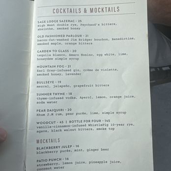 The Grill At Sage Lodge - Drinks - Desserts Near Me - Pray, Montana