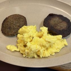 Tudor's Biscuit World - $7.49 for a little bit of eggs and 2 burnt sausage patties. That was it. This is way overpriced!